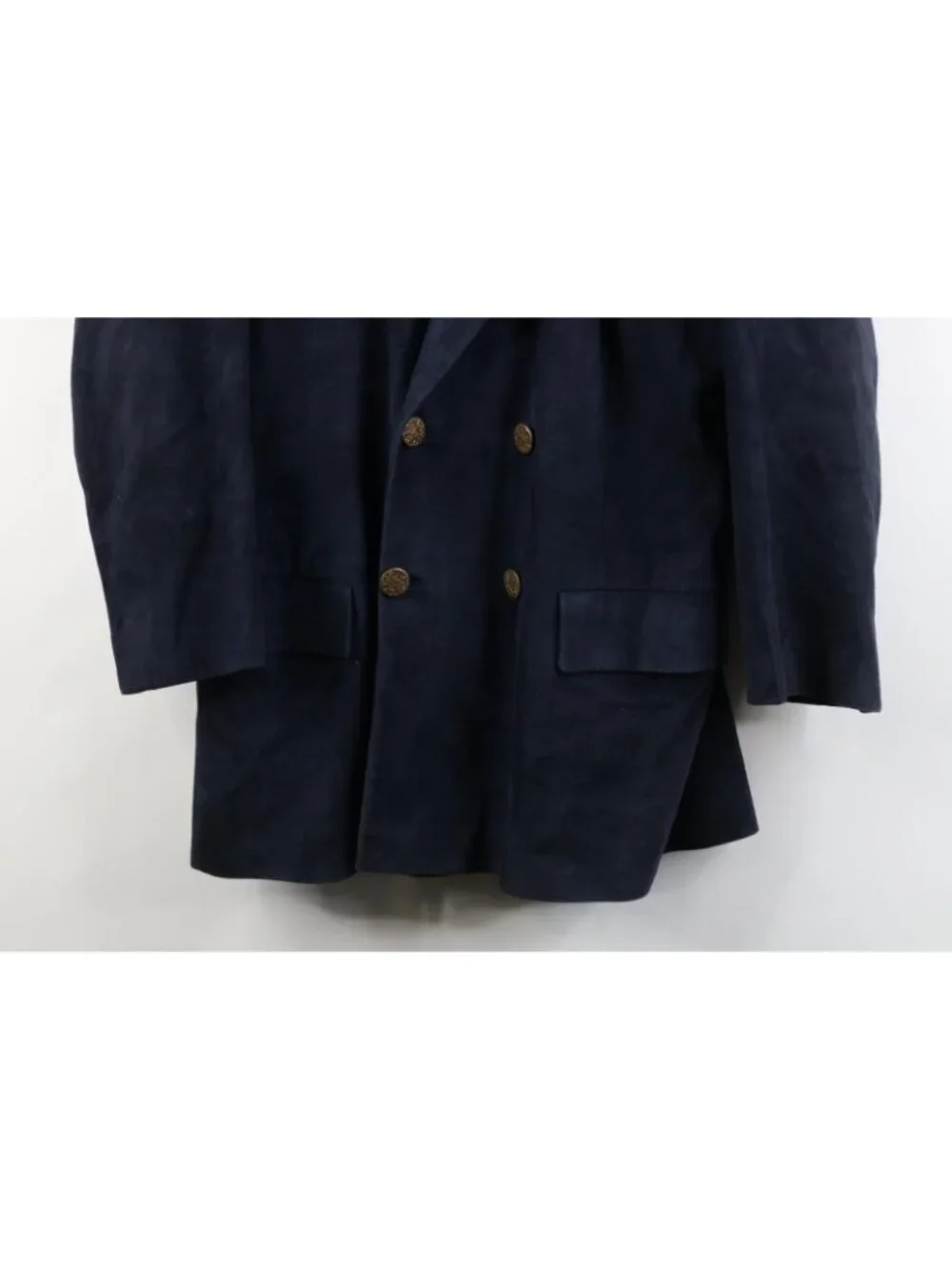 Vtg 70s Streetwear Mens 40R EU 50 Suede Leather  Double Breasted Blazer Jacket